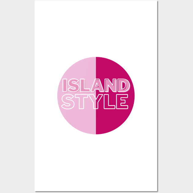 island style hawaii pink magenta tricolor circle Wall Art by maplunk